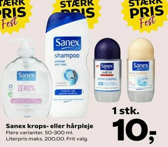 Kvickly Sanex krops- eller hårpleje tilbud