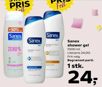 Kvickly Sanex shower gel tilbud