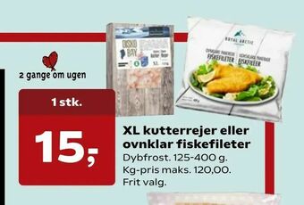 Kvickly XL kutterrejer eller ovnklar fiskefileter tilbud