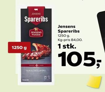 Kvickly Jensens Spareribs tilbud