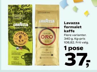 Kvickly Lavazza formalet kaffe tilbud