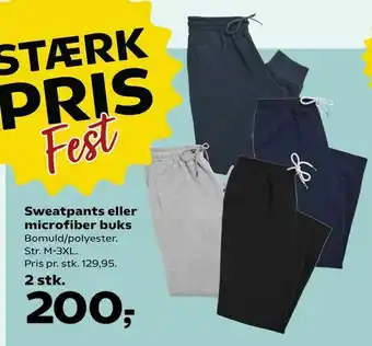 Kvickly Sweatpants eller microfiber buks tilbud