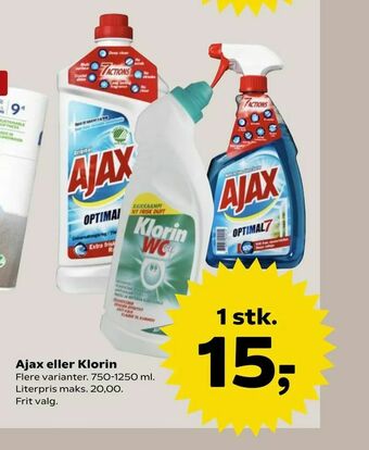 Kvickly Ajax eller Klorin tilbud