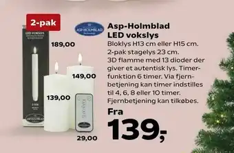 Asp-Holmblad LED vokslys