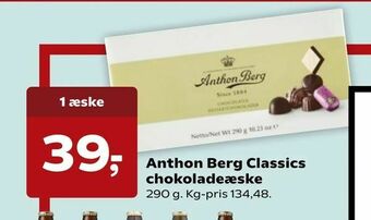 Kvickly Anthon Berg Classics chokoladeæske tilbud