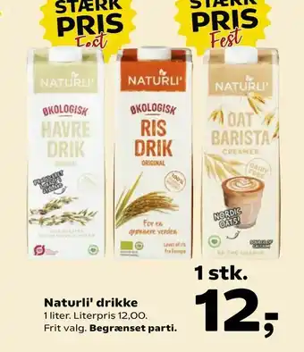 Kvickly Naturli' drikke tilbud