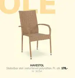 Daells Bolighus HAVESTOL tilbud