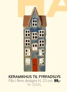 Daells Bolighus KERAMIKHUS TIL FYRFADSLYS tilbud