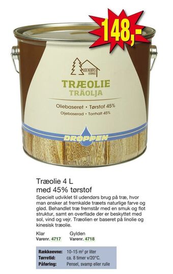 Harald Nyborg Træolie 4 L med 45% tørstof tilbud