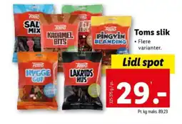 Lidl Toms slik tilbud