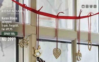 Imerco Karen Blixen Julepynt 5 Pak tilbud