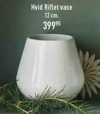 Imerco Hvid Riflet Vase 12 cm tilbud