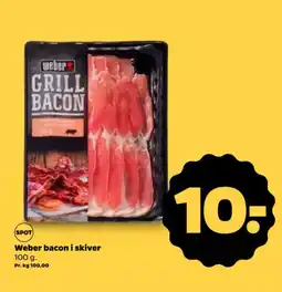 Netto Weber bacon i skiver tilbud