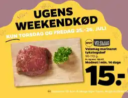 Netto Velsmag marineret tykstegsbøf tilbud