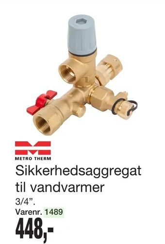 Harald Nyborg Sikkerhedsaggregat til vandvarmer tilbud