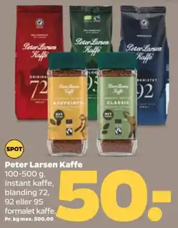 Netto Peter Larsen Kaffe 100-500 g. tilbud