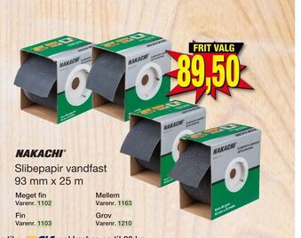 Harald Nyborg Slibepapir vandfast 93 mm x 25 m tilbud