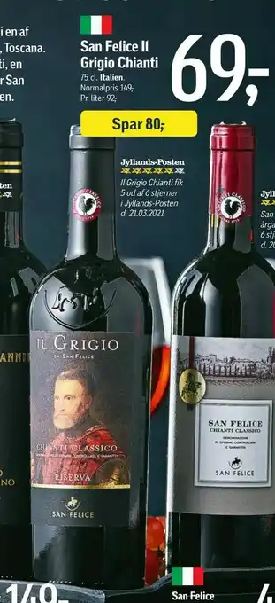 Føtex San Felice Il Grigio Chianti tilbud