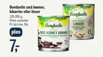 Føtex Bonduelle små bønner, kikærter eller linser tilbud
