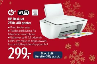 Føtex HP DeskJet 2710e AiO printer tilbud