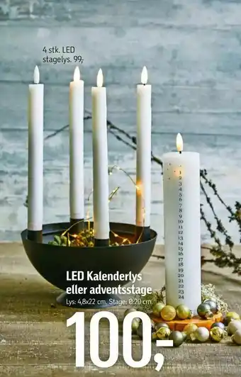 Føtex LED Kalenderlys eller adventsstage tilbud