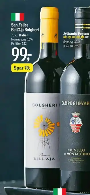 Føtex San Felice Bell'Aja Bolgheri tilbud