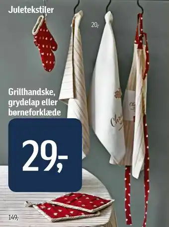 Grillhandske, grydelap eller børneforklæde