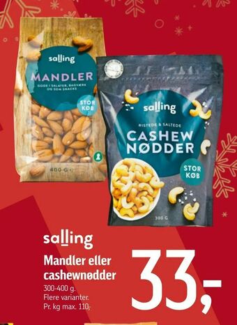 Føtex Mandler eller cashewnødder tilbud
