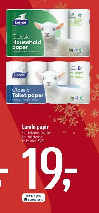 Føtex Lambi papir tilbud