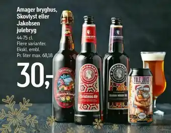 Føtex Amager bryghus, Skovlyst eller Jakobsen julebryg tilbud