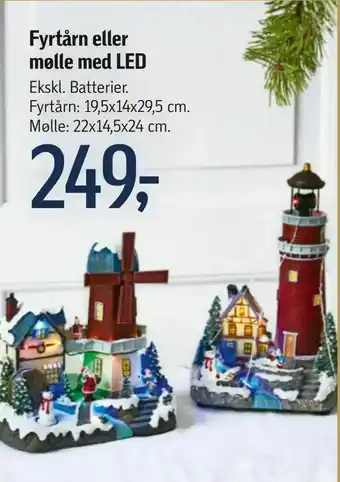 Føtex Fyrtårn eller mølle med LED tilbud