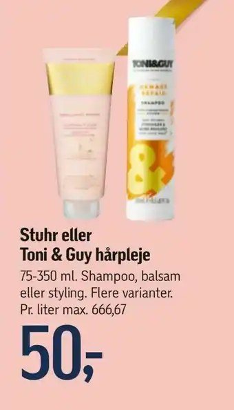 Føtex Stuhr eller Toni & Guy hårpleje tilbud