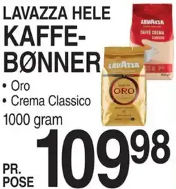 ABC Lavpris LAVAZZA HELE KAFFE- BØNNER tilbud
