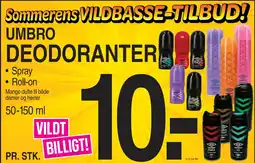 ABC Lavpris UMBRO DEODORANTER tilbud