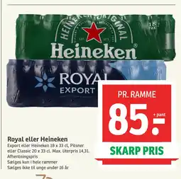 SPAR Royal eller Heineken tilbud