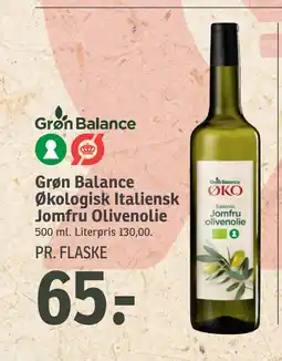 SPAR Grøn Balance Økologisk Italiensk Jomfru Olivenolie tilbud