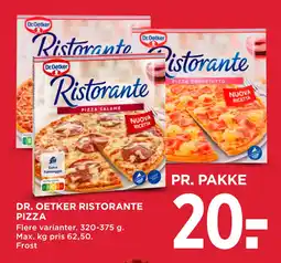 MENY DR. OETKER RISTORANTE PIZZA tilbud