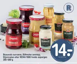 REMA 1000 Beauvais survarer, Bähncke sennep, Dijonnaise eller REMA 1000 hvide asparges 205-580 g tilbud