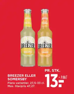 MENY BREEZER ELLER SOMERSBY tilbud