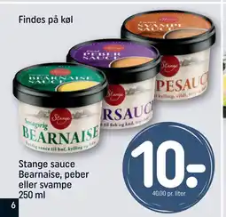 REMA 1000 Stange sauce Bearnaise, peber eller svampe 250 ml tilbud