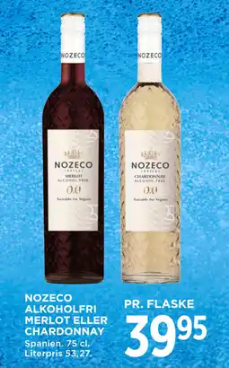 MENY NOZECO ALKOHOLFRI MERLOT ELLER CHARDONNAY tilbud