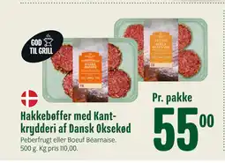 Min Købmand Hakkebøffer med Kantkrydderi af Dansk Oksekød tilbud
