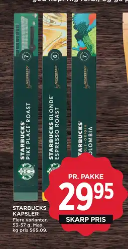 MENY STARBUCKS KAPSLER tilbud