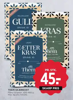 MENY THEM SKÆREOST tilbud