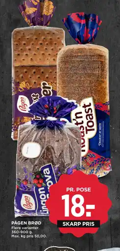 MENY PÅGEN BRØD tilbud