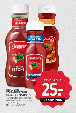MENY BEAUVAIS TOMATKETCHUP ELLER TOMATPURÉ tilbud