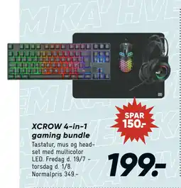 Bilka XCROW 4-in-1 gaming bundle tilbud