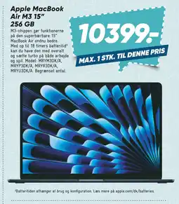 Bilka Apple MacBook Air M3 15” 256 GB tilbud