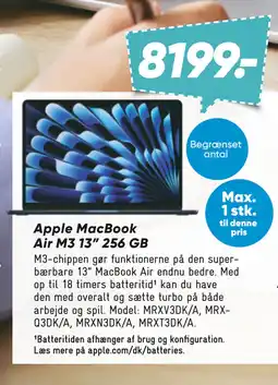 Bilka Apple MacBook Air M3 13” 256 GB tilbud