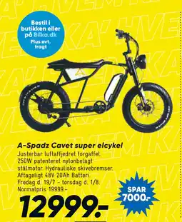 Bilka A-Spadz Cavet super elcykel tilbud